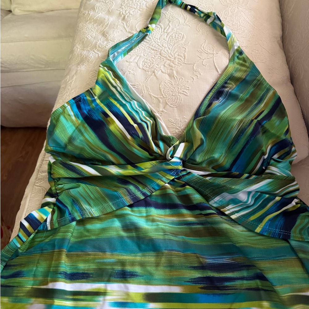 24th & Ocean Striped Halter Tankini